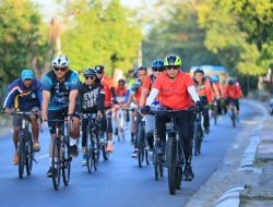 Perkuat Sinergitas TNI dan Pemda Bantaeng Gowes Bersama