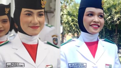 Tiga Siswa Madrasah Isi Posisi Strategis Paskibraka Sulsel di HUT RI ke-81, Pembentang dan Pembawa Baki Bendera
