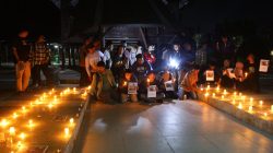 IJTI Sulsel Gelar Doa dan Nyala Lilin  untuk Lima Jurnalis Hilang Saat Liputan Erupsi Krakatau