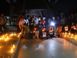 IJTI Sulsel Gelar Doa dan Nyala Lilin  untuk Lima Jurnalis Hilang Saat Liputan Erupsi Krakatau